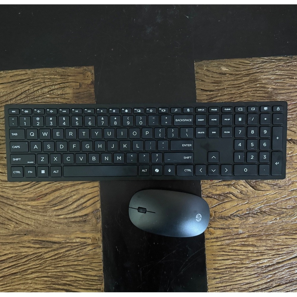 HP‎ Wireless Keyboard and Mouse Combo Black Slim Full Size Office Set